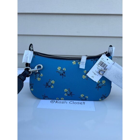 Coach crossbody bag Jes baguette floral bow print - Picture 5 of 11